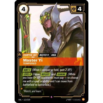 Master Yi - Tempered (113/219) - Unleashed Foil