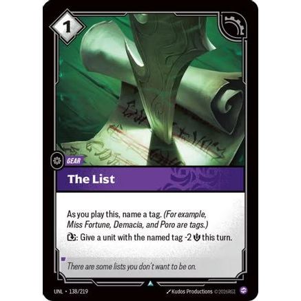 The List (138/219) - Unleashed Foil