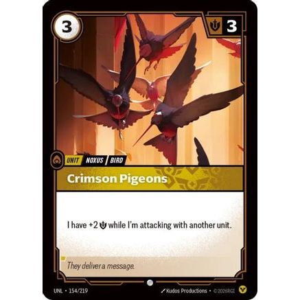 Crimson Pigeons (154/219) - Unleashed Foil