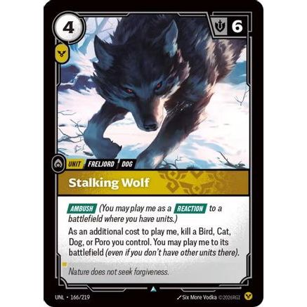 Stalking Wolf (166/219) - Unleashed Foil
