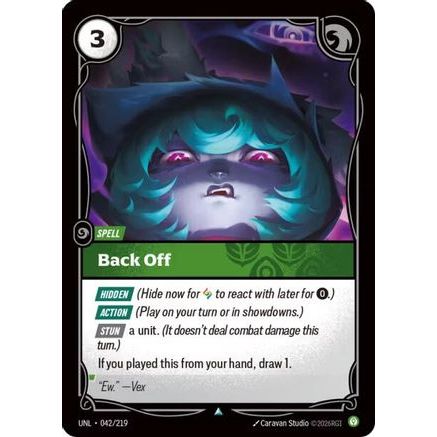 Back Off (042/219) - Unleashed Foil