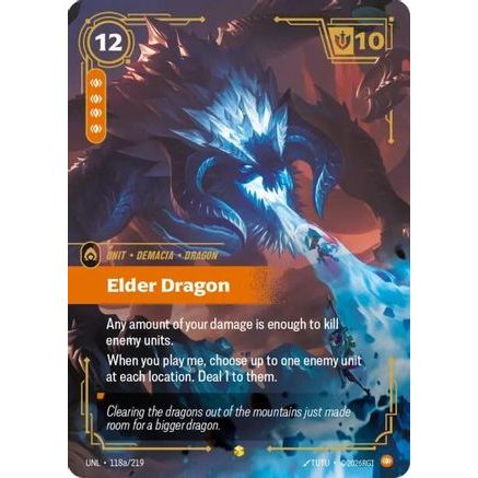 Elder Dragon (Alternate Art) (118a/219) - Unleashed Foil