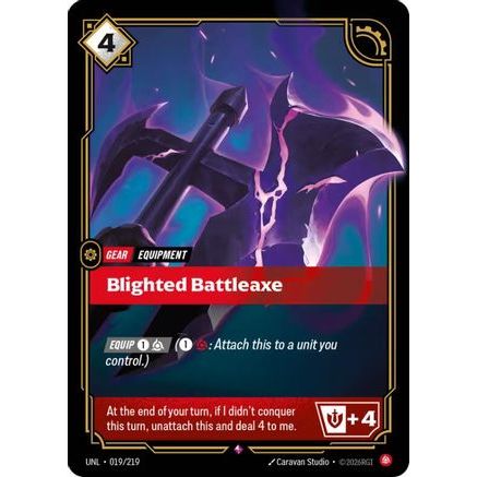 Blighted Battleaxe (019/219) - Unleashed Foil