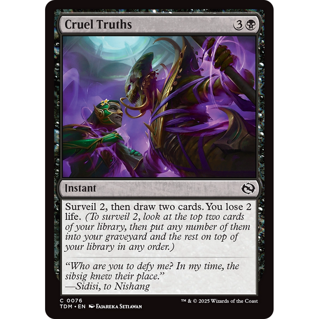 Cruel Truths (TDM-076) - Tarkir: Dragonstorm Foil