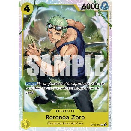 Roronoa Zoro (OP15-113) (OP15-113) - Adventure on Kami's Island Foil