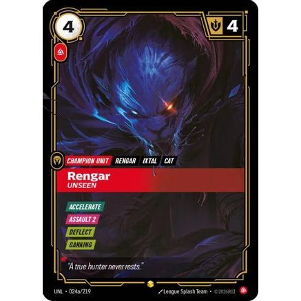 Rengar - Unseen (Alternate Art) (024a/219) - Unleashed Foil