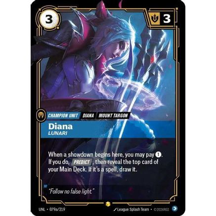 Diana - Lunari (Alternate Art) (079a/219) - Unleashed Foil