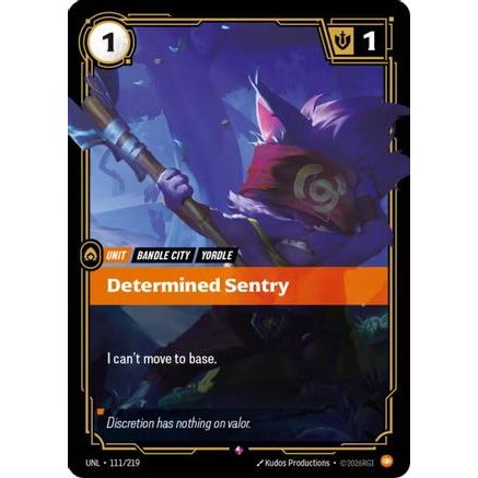 Determined Sentry (111/219) - Unleashed Foil