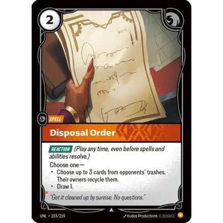Disposal Order (103/219) - Unleashed