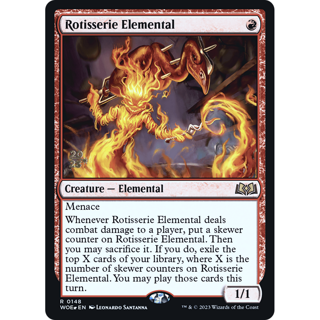 Rotisserie Elemental (PRE-148S) - Wilds of Eldraine Promos Foil