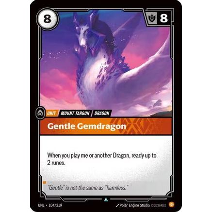 Gentle Gemdragon (104/219) - Unleashed