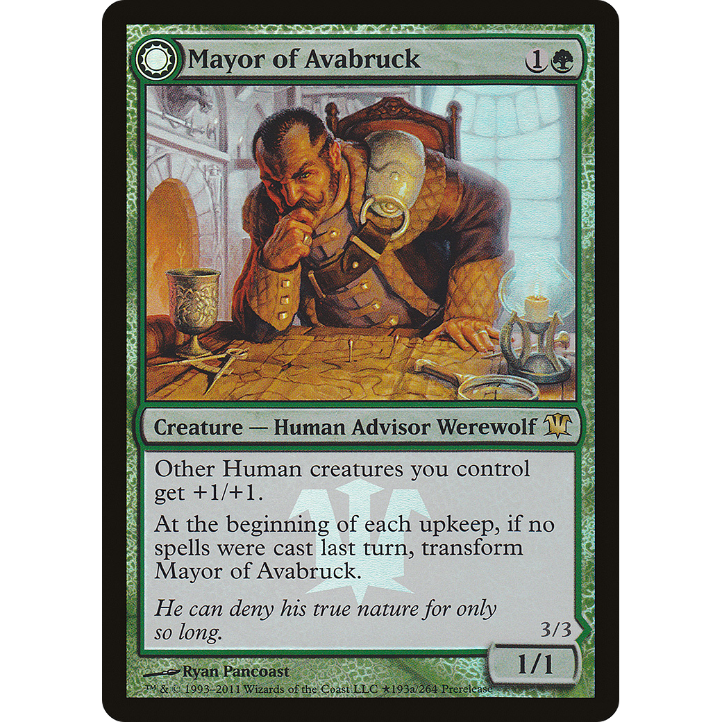 Mayor of Avabruck (PRE-193) - Innistrad Promos: (Double Faced Transform) Foil