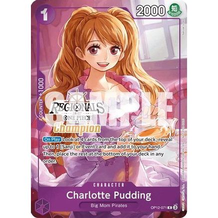 Charlotte Pudding (Regionals Champion Card Set 26-27) (OP12-071) - One Piece Promotion Cards Foil
