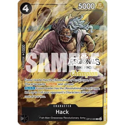 Hack (Regionals Champion Card Set 26-27) (OP12-089) - One Piece Promotion Cards Foil