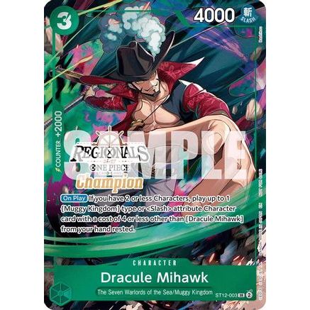 Dracule Mihawk (Regionals Champion Card Set 26-27) (ST12-003) - One Piece Promotion Cards Foil