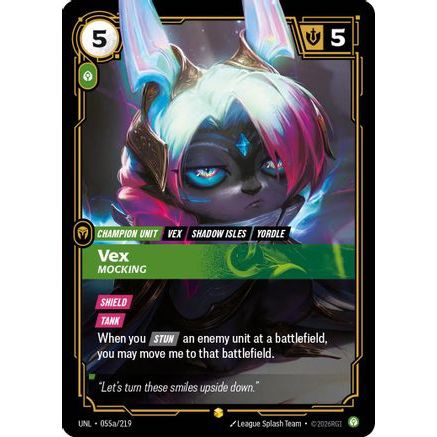 Vex - Mocking (Alternate Art) (055a/219) - Unleashed Foil