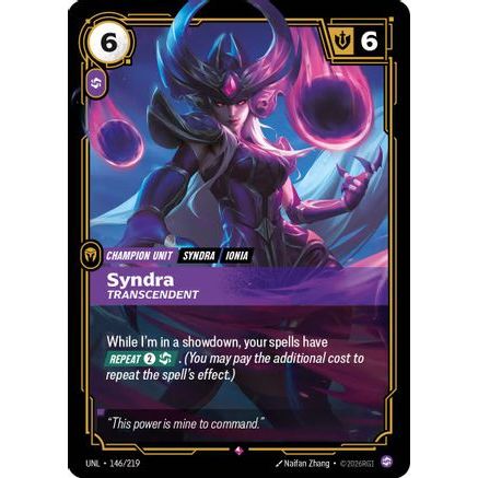 Syndra - Transcendent (146/219) - Unleashed Foil
