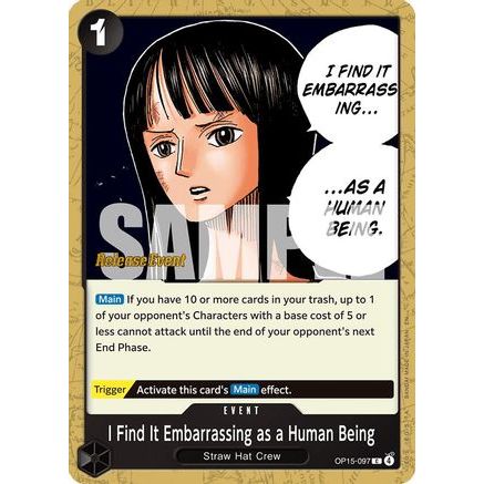 I Find It Embarrassing as a Human Being (OP15-097) - Adventure on Kami's Island Release Event Cards