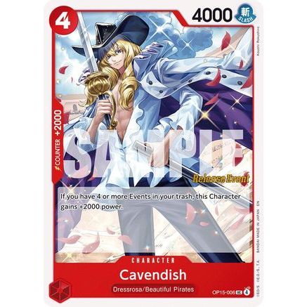 Cavendish (OP15-006) - Adventure on Kami's Island Release Event Cards