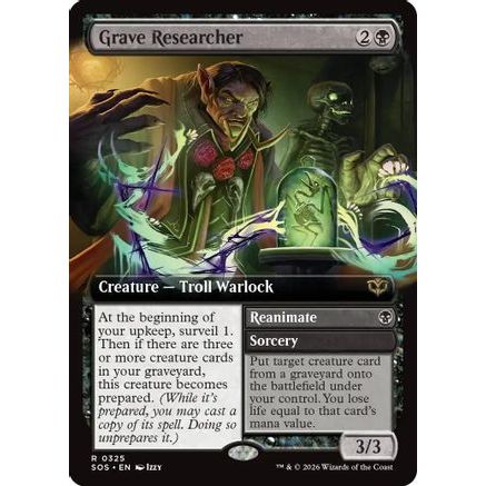 Grave Researcher (Extended Art) (SOS-325) - Secrets of Strixhaven Foil