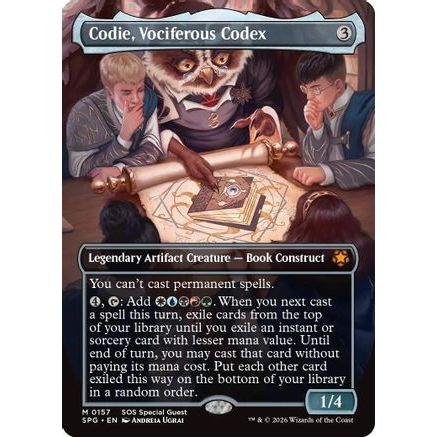 Codie, Vociferous Codex (Borderless) (SPG-157) - Special Guests