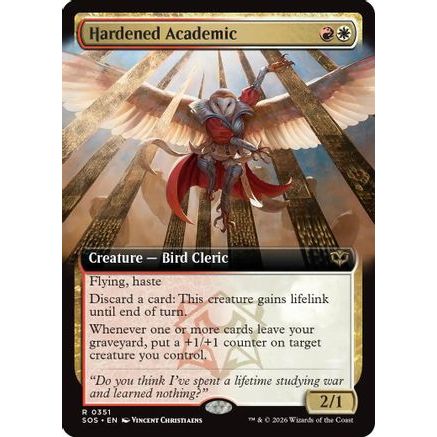Hardened Academic (Extended Art) (SOS-351) - Secrets of Strixhaven