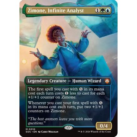 Zimone, Infinite Analyst (Borderless) (SOC-010) - Commander: Secrets of Strixhaven