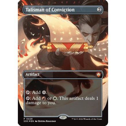 Talisman of Conviction (Borderless) (SOC-428) - Commander: Secrets of Strixhaven Foil