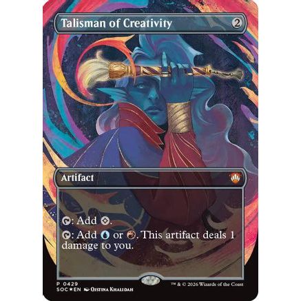 Talisman of Creativity (Borderless) (SOC-429) - Commander: Secrets of Strixhaven Foil