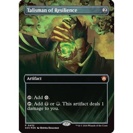 Talisman of Resilience (Borderless) (SOC-432) - Commander: Secrets of Strixhaven Foil