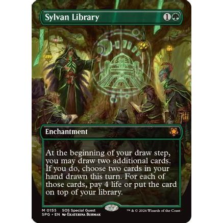 Sylvan Library (Borderless) (SPG-155) - Special Guests Foil
