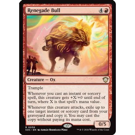 Renegade Bull (SOC-036) - Commander: Secrets of Strixhaven