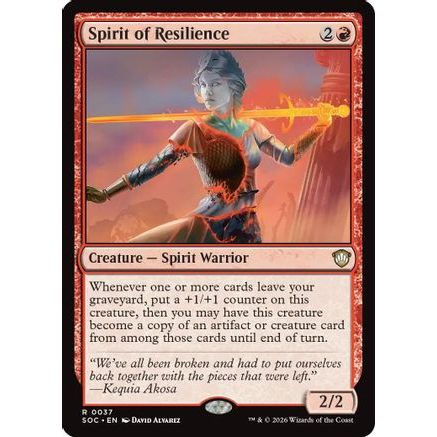 Spirit of Resilience (SOC-037) - Commander: Secrets of Strixhaven