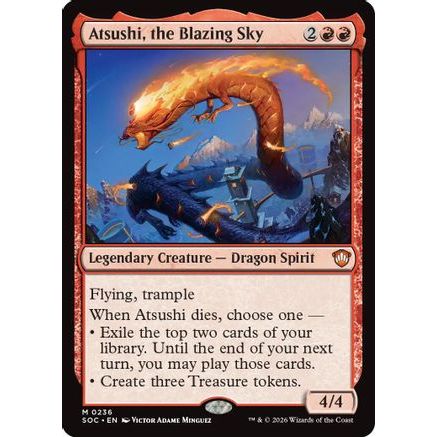 Atsushi, the Blazing Sky (SOC-236) - Commander: Secrets of Strixhaven