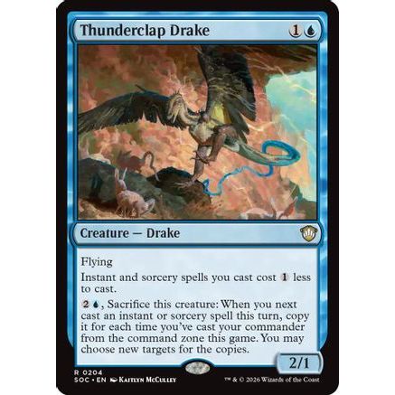 Thunderclap Drake (SOC-204) - Commander: Secrets of Strixhaven