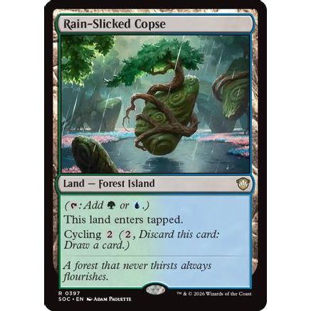 Rain-Slicked Copse (SOC-397) - Commander: Secrets of Strixhaven