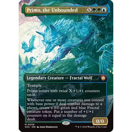 Primo, the Unbounded (Borderless) (SOC-006) - Commander: Secrets of Strixhaven Foil