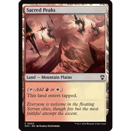 Sacred Peaks (SOC-402) - Commander: Secrets of Strixhaven