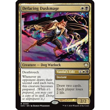 Defacing Duskmage (SOC-045) - Commander: Secrets of Strixhaven