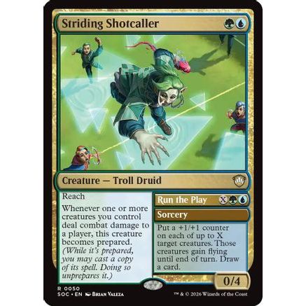 Striding Shotcaller (SOC-050) - Commander: Secrets of Strixhaven