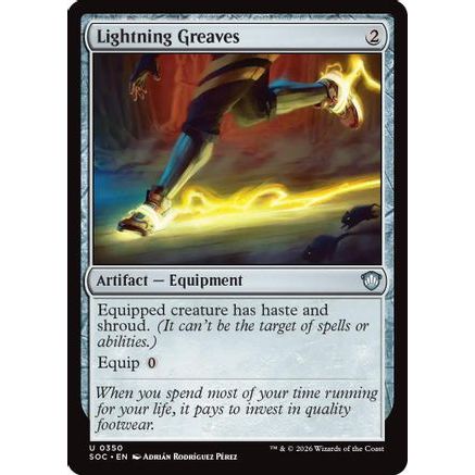 Lightning Greaves (SOC-350) - Commander: Secrets of Strixhaven