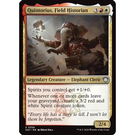 Quintorius, Field Historian (SOC-326) - Commander: Secrets of Strixhaven