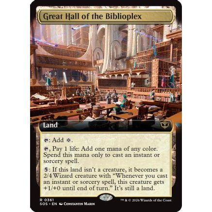 Great Hall of the Biblioplex (Extended Art) (SOS-361) - Secrets of Strixhaven