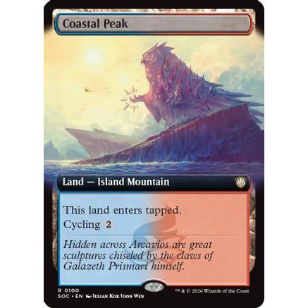 Coastal Peak (Extended Art) (SOC-100) - Commander: Secrets of Strixhaven