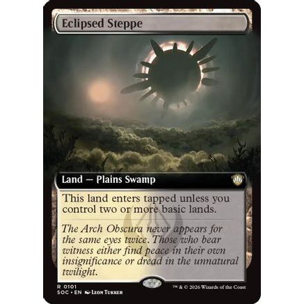 Eclipsed Steppe (Extended Art) (SOC-101) - Commander: Secrets of Strixhaven