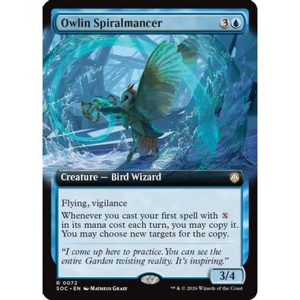 Owlin Spiralmancer (Extended Art) (SOC-072) - Commander: Secrets of Strixhaven