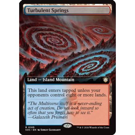 Turbulent Springs (Extended Art) (SOC-105) - Commander: Secrets of Strixhaven