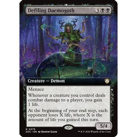Defiling Daemogoth (Extended Art) (SOC-075) - Commander: Secrets of Strixhaven