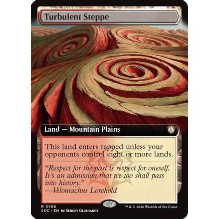 Turbulent Steppe (Extended Art) (SOC-106) - Commander: Secrets of Strixhaven