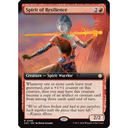 Spirit of Resilience (Extended Art) (SOC-085) - Commander: Secrets of Strixhaven